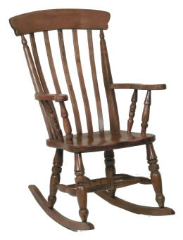 Slat Highback Rocking Chair